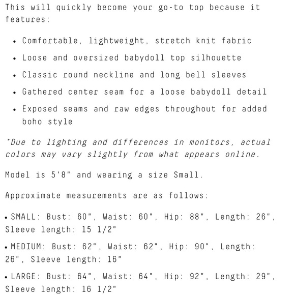 Babydoll top - Picture 4 of 4